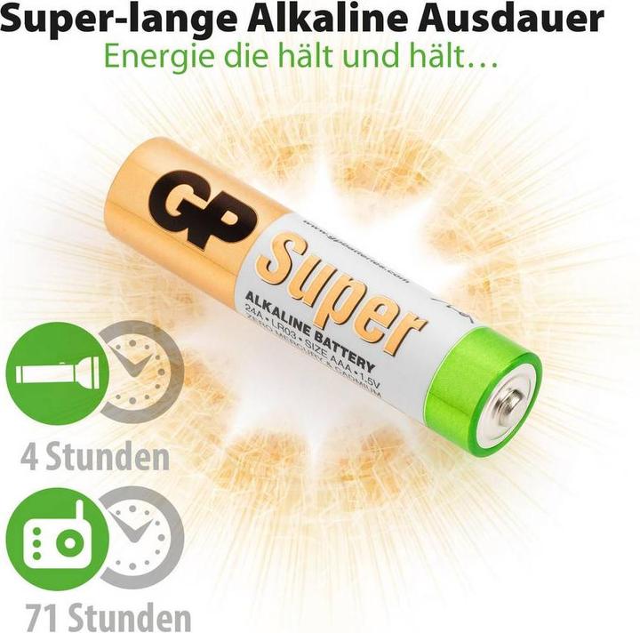 Produktbild GP Batteries Super Alkaline (12 Stk., AAA, 1290 mAh)