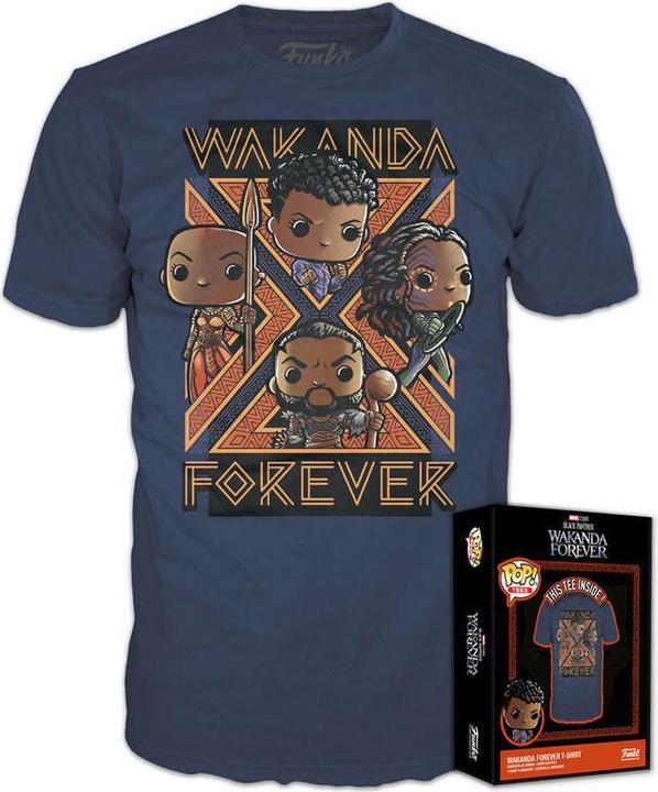 Produktbild Funko BLACK PANTHER WAKANDA FOREVER - Groupe - T-Shirt POP (S)