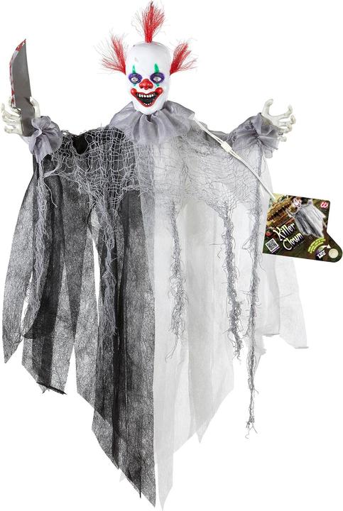 Produktbild Widmann Killer Clown animiert mit Messer und Circus Music 60cm - Kopie
