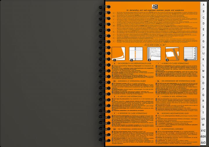 Image du produit Oxford Carnet d'adresses international (A5, À rayures, Couverture rigide)
