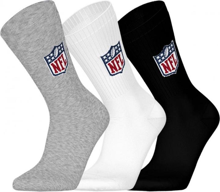 Barefoot NFL Shield 3pk Crew Socks 43-46 (43 - 46)