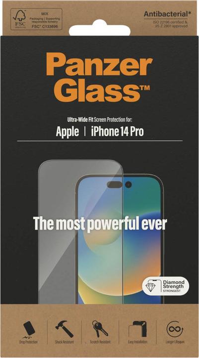 Image du produit PanzerGlass Ajustement ultra-large (1 pièce(s), Apple iPhone 14 Pro)