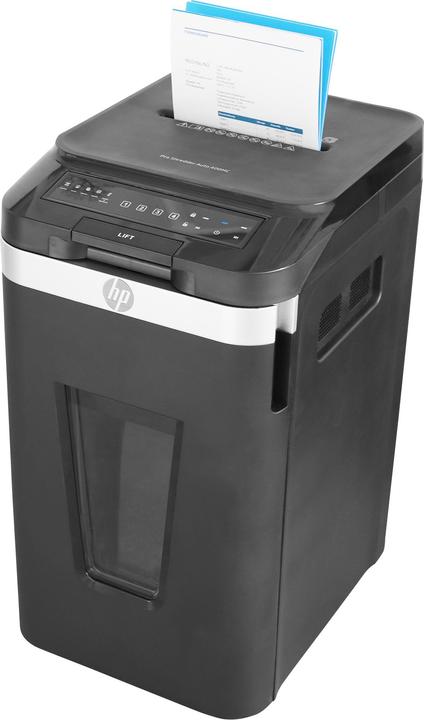 Image du produit HP Pro Shredder Auto 400MC Destructeur coupe croisée P-5, 2 x 12 mm, jusqu'à 400 feuilles, noir (Micro-coupe)