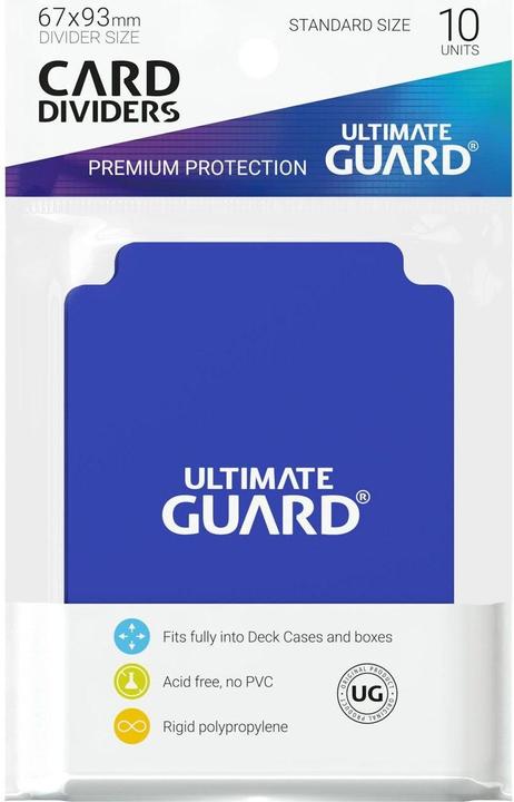 Actual product image Ultimate Guard Card Separator Standard Size Blue 10