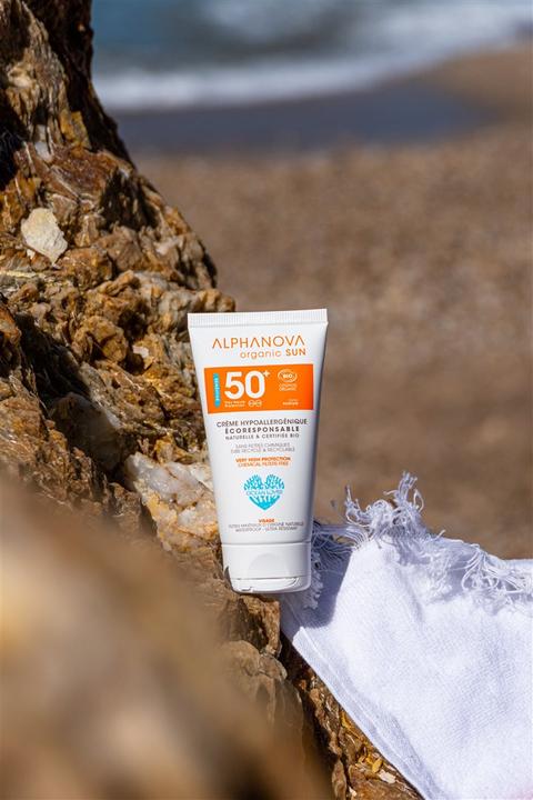 Actual product image Alphanova SUN Face Organic SPF50+ hypoallergenic (Sun cream face, SPF 50+, 50 g)