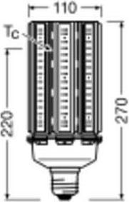 Actual product image Ledvance HQL LED P 11700LM 90W 827 E40 (E40, 90 W, 11700 lm, 1 x, E)