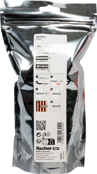 Produktbild Fischer Dübel SX Plus 8x40 BigPack (120) (120 Stk.)
