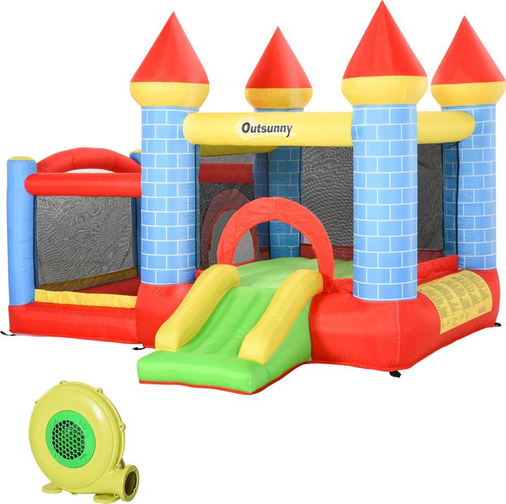 Actual product image Outsunny Bouncy castle with slide and pool