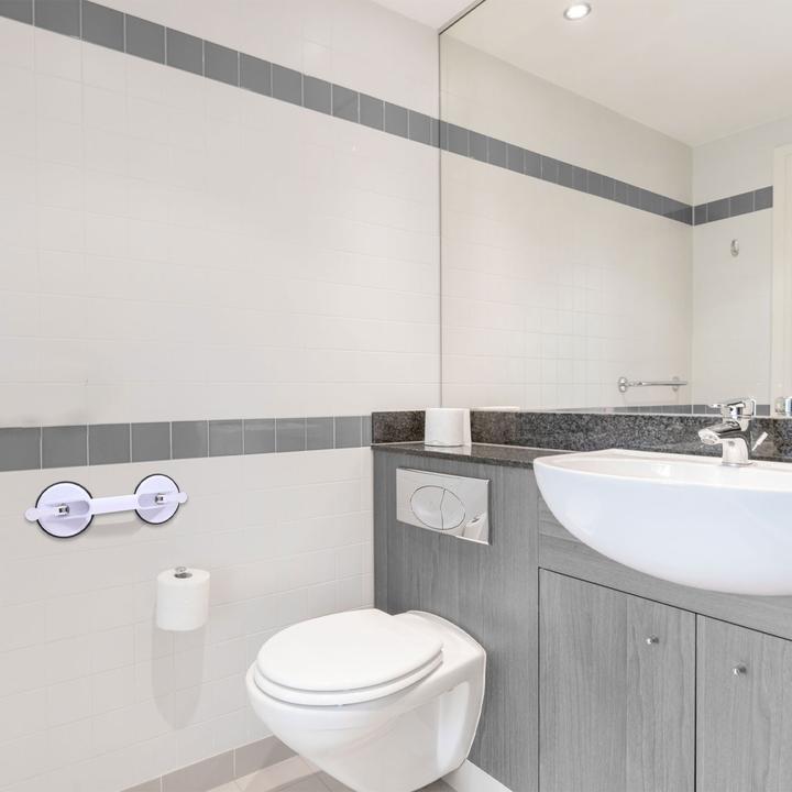 Produktbild Vivamore 2er-Set Haltegriff mit Saugnapf-Montage fÃ¼r Dusche, Toilette und Bad, 33 cm