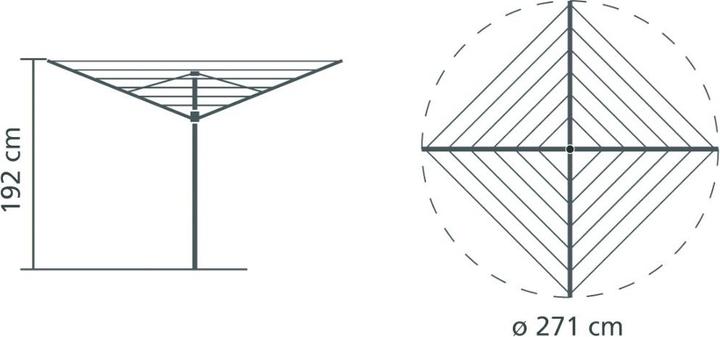 Actual product image Brabantia Rotary Dryer Top Spinner (40 m)