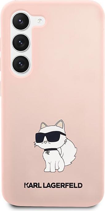 Actual product image Karl Lagerfeld KLHCS23SSNCHBCP S23 S911 hardcase pink/pink Silicone Choupette (Samsung Galaxy S23)