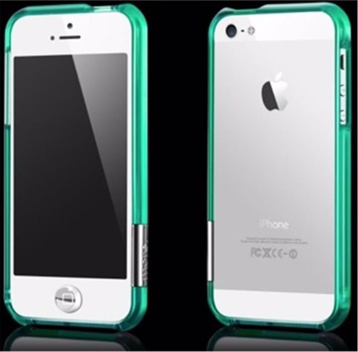 Image du produit more. Color Gem Lucent Bumper pour iPhone 5/5S/SE Vert émeraude (Apple iPhone 5s, Apple iPhone 5)