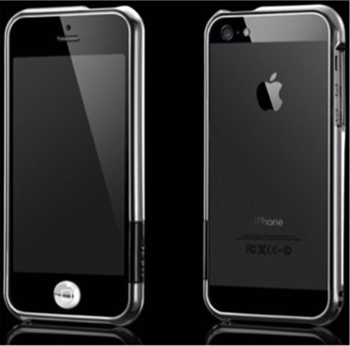 Actual product image more. Color Gem Lucent Bumper for iPhone 5/5S/SE Silver (Apple iPhone 5, Apple iPhone 5s)