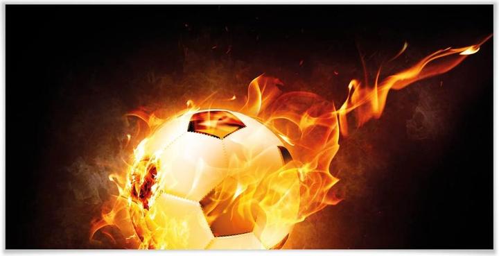 Immagine prodotto Trenddeko Calcio in fiamme - Panorama (60 x 30 cm)