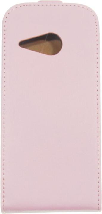Actual product image OEM Slim Leather Flip Case HTC M8 mini pink (HTC One Mini 2)