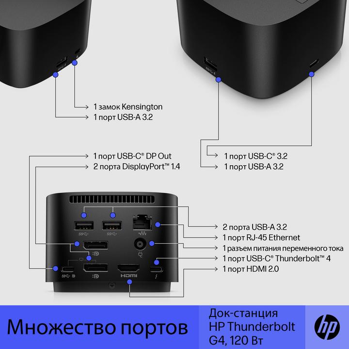 Produktbild HP Thunderbolt 120 W G4 Dock (Thunderbolt)