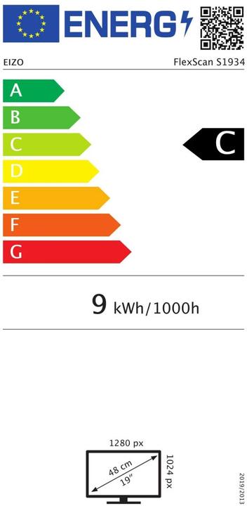 Energie-Label Eizo S1934 FlexScan (1280 x 1024 Pixel, 19")