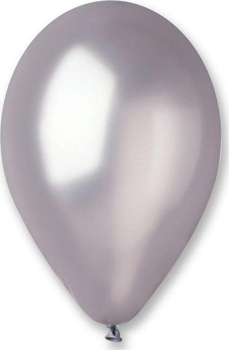 Gemar Metallische Luftballons Silber, GM120, 33 cm, 50 Stück. (50 x)