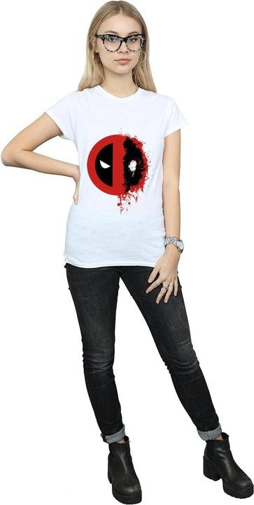 Actual product image Womens/Ladies Deadpool Split Splat Logo Cotton T-Shirt (S)
