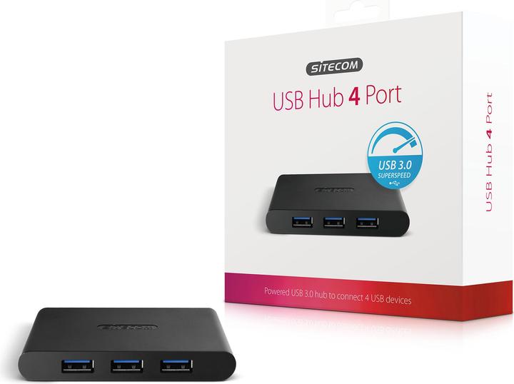 Actual product image Sitecom CN-083 USB 3.0 Hub 4 Port (USB-A, 4 Ports)