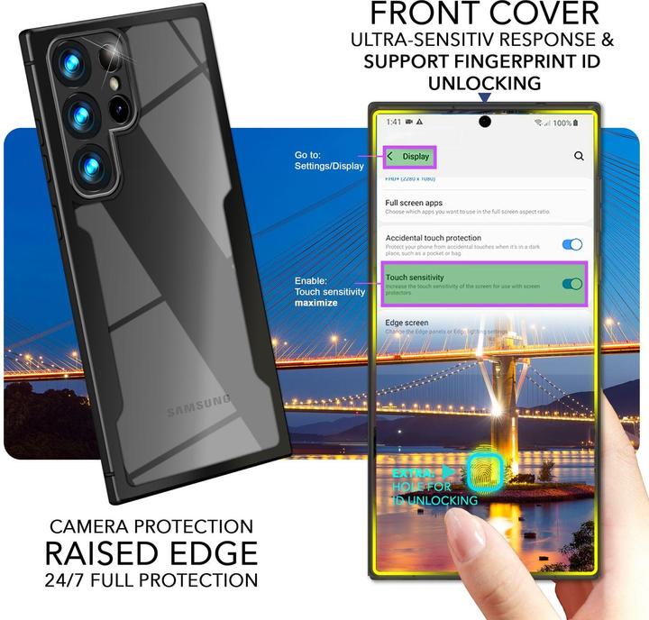 Image du produit Nalia Étui hybride clair à 360 degrés (Samsung Galaxy S24 Ultra)