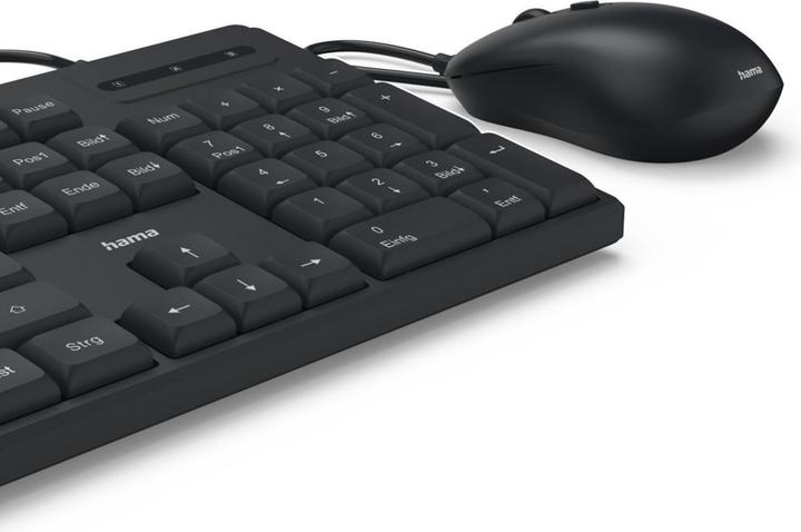 Produktbild Hama USB-Tastatur-Maus-Set CKM-200 kabelgebunden Media-Tasten SW QWERTZ (DE, Kabelgebunden)