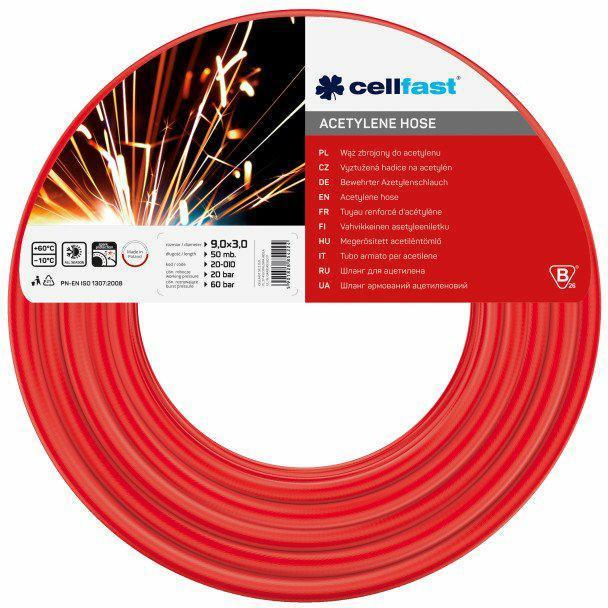 Cellfast ACETYLENO ŽARNA 9x3mm 50m (50 m, 9 mm)