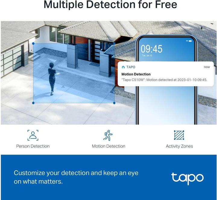 Produktbild TP-Link Tapo C510W 3MP 360° Outdoor Kamera MicroSD (2304 x 1296 Pixels)