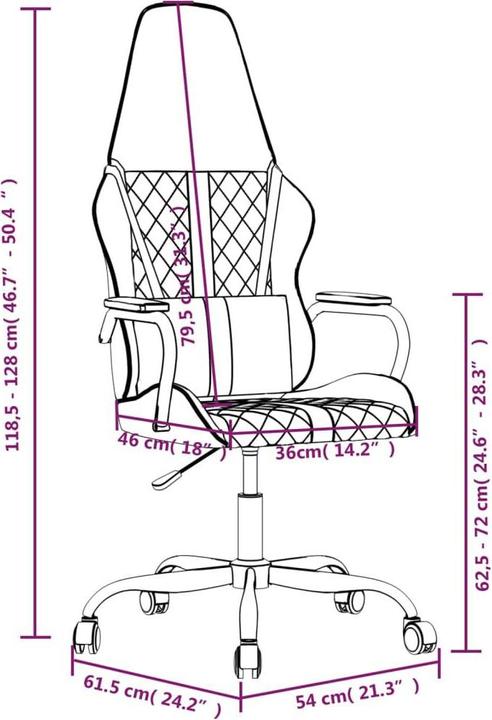 Actual product image VidaXL Gaming-Stuhl mit Massagefunktion Tarnfarben Kunstleder