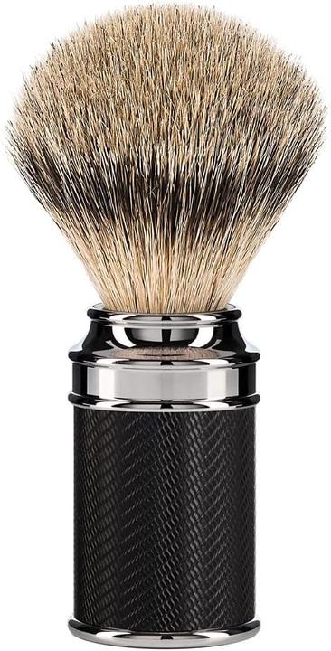 Actual product image Mühle Shaving set, 3-piece, shaving brush with silver-tip badger point, HANDCRAFT, safety razor (closed