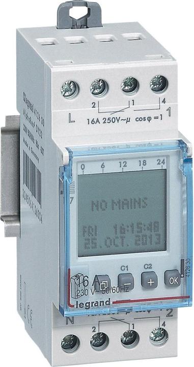 Produktbild Legrand AlphaRex³ DY22 Jahres+Wochenschaltuhr inkl.Astrofunktion