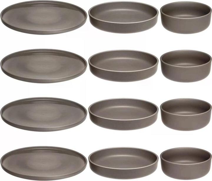 Leonardo Speise-Service Roma 12-teilig, Taupe, Material: Keramik (12 pièce(s))