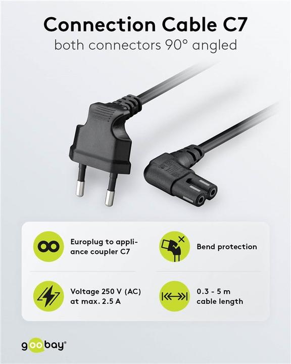 Actual product image Goobay CEE 7/16 - C7 (0.30 m)