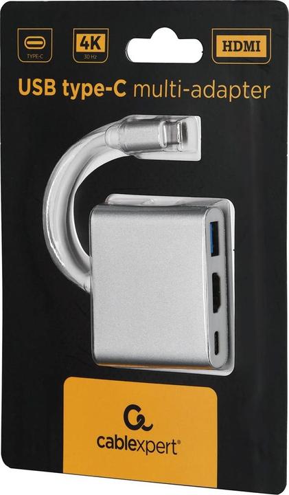 Produktbild Gembird A-CM-HDMIF-02-SV (USB-C, 3 Ports)