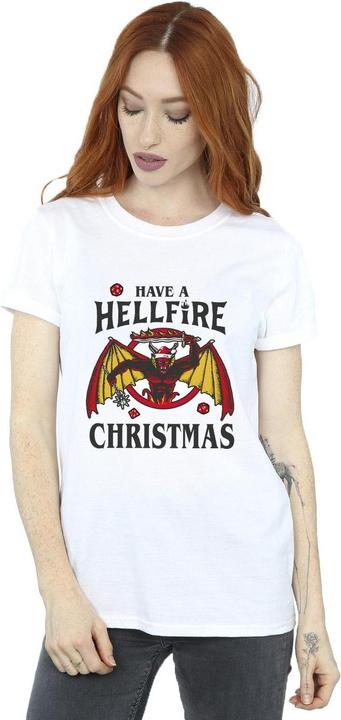 Immagine prodotto Netflix Stranger Things Hellfire Christmas Maglietta Ampia Donna (L)