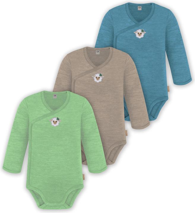 Immagine prodotto Normani Confezione da 3 pezzi di body a maniche lunghe in merino per bambino e bambina - 9355 (50)