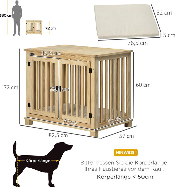Actual product image PawHut Dog cage with cushion (Dog kennel)