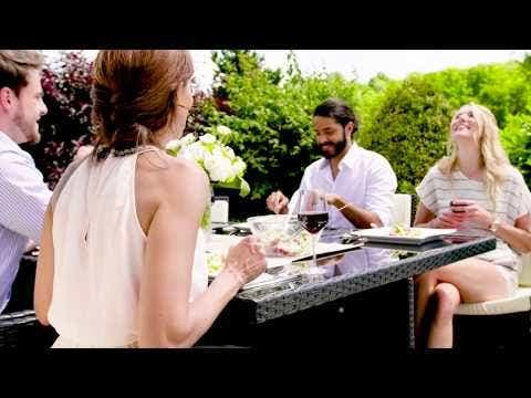 Produktbild tectake Rattan Sitzgruppe New York 6+4+1 mit Schutzhülle (178 cm)