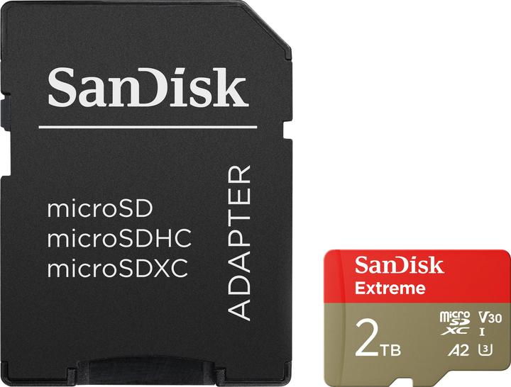 Actual product image SanDisk Extreme UHS-I V30 (2000 GB, microSDXC, U3, UHS-I)