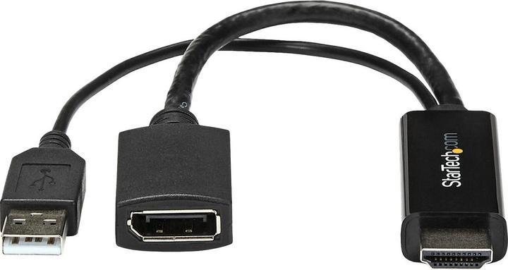 Produktbild StarTech HDMI TO DP 1.2 ADAPTER - 4K (HDMI, USB, 25.50 cm)