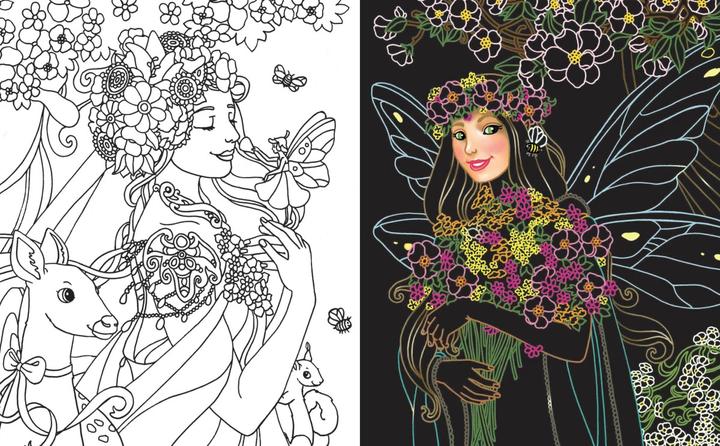 Actual product image Magic fairy tale world - doodle-scratch book for children 5 years and older
