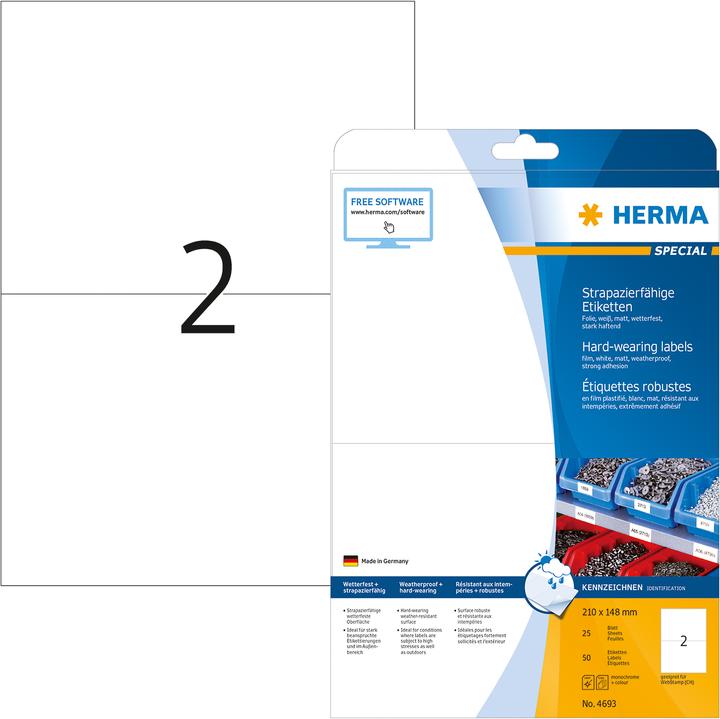 Image du produit HERMA Étiquettes d'expédition résistantes aux intempéries A4