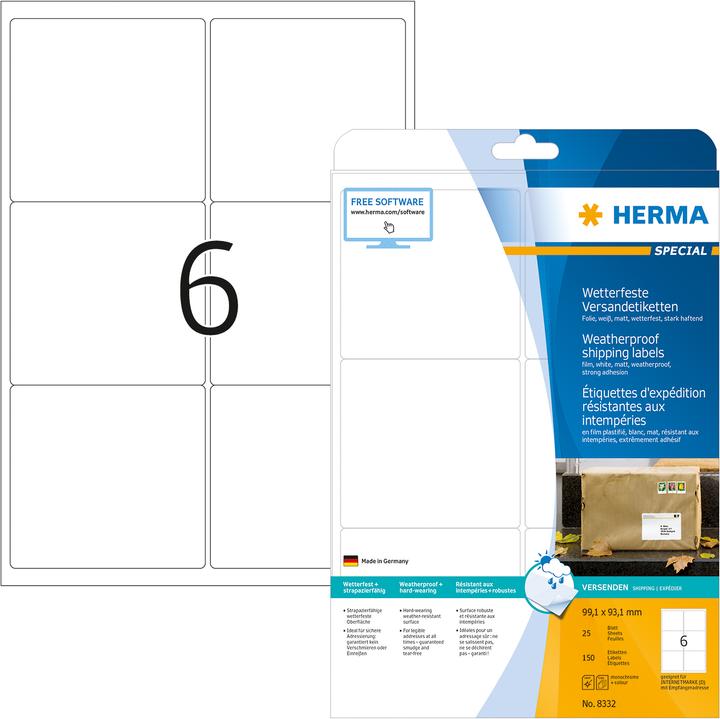 HERMA Weatherproof shipping labels A4