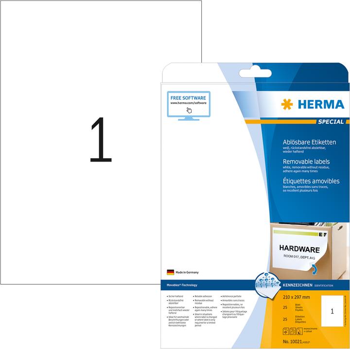 Immagine prodotto HERMA Etichette rimovibili A4