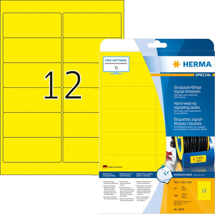 Image du produit HERMA Étiquettes résistantes aux intempéries A4