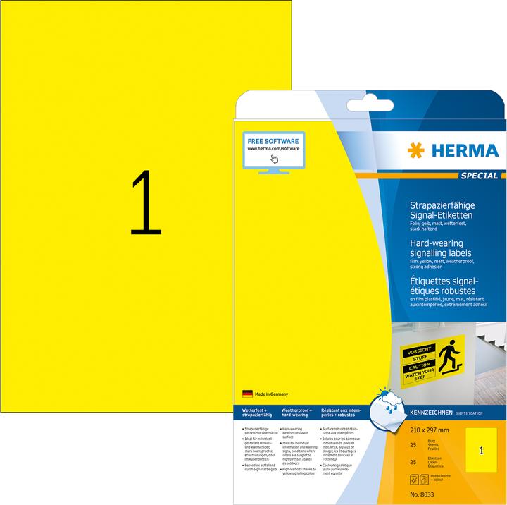 Actual product image HERMA Weatherproof labels A4