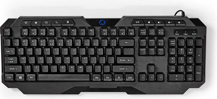 Immagine prodotto Nedis Tastiera da gioco cablata | USB Tipo-A | Tasti a membrana | LED | QWERTY | Layout USA | Lunghezza (Ing. Int., Cablato)