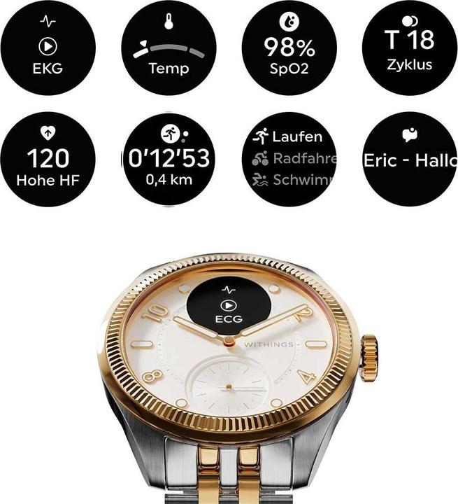 Actual product image Withings Scanwatch Nova Brilliant Gold (39 mm)