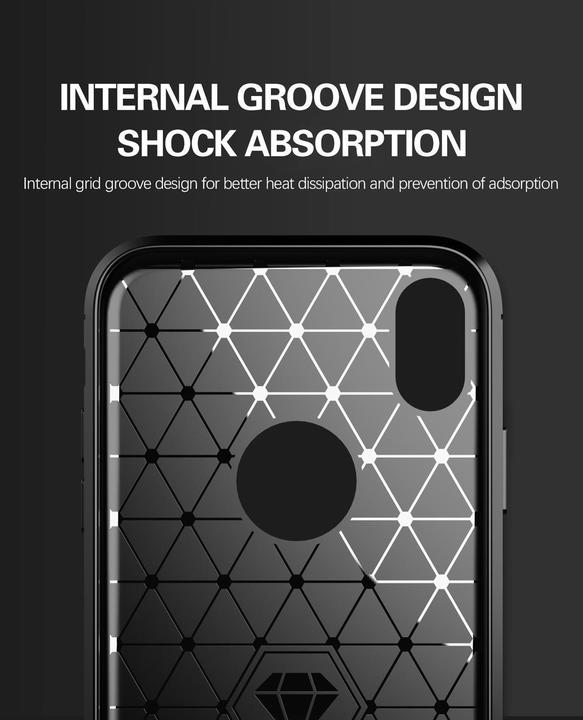 Produktbild Cadorabo TPU Ultra Slim carbon edelstahl Kombi Cover (Apple iPhone XR)