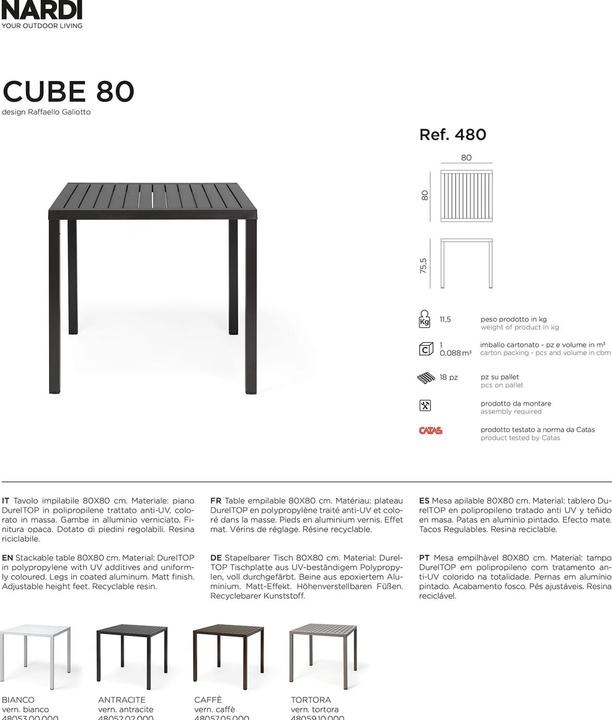 Immagine prodotto Nardi Cubo (80 cm)